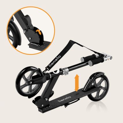 Lionelo - Patinete infantil LUCA negro