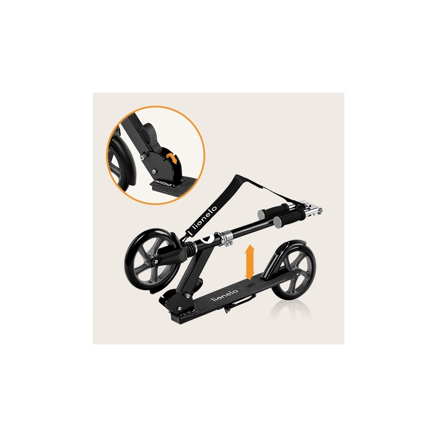 Lionelo - Patinete infantil LUCA negro