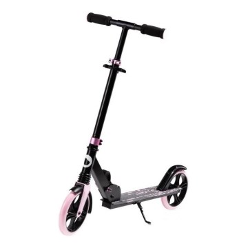 Lionelo - Patinete infantil LUCA negro/rosa