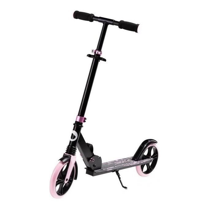 Lionelo - Patinete infantil LUCA negro/rosa