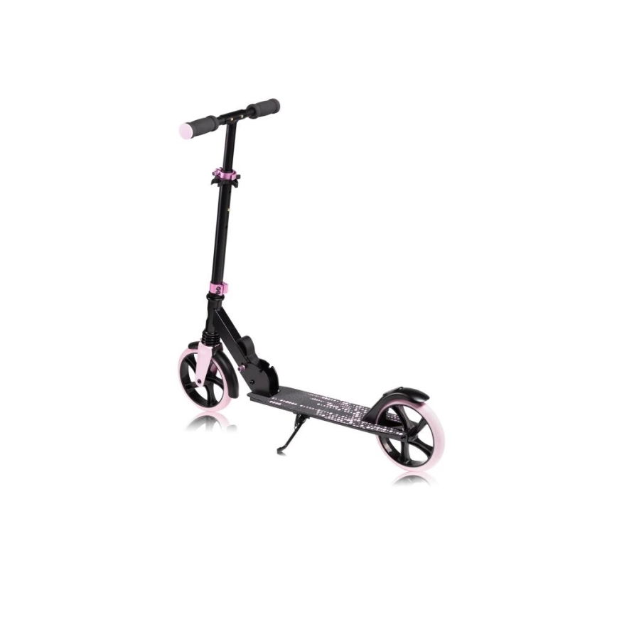 Lionelo - Patinete infantil LUCA negro/rosa