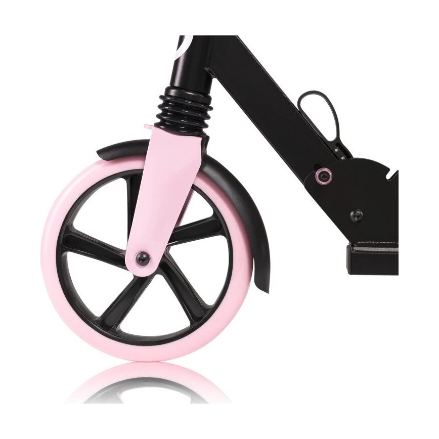 Lionelo - Patinete infantil LUCA negro/rosa