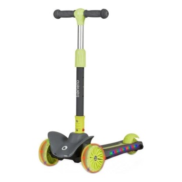 Lionelo - Patinete infantil TIMMY 3xAA verde/gris