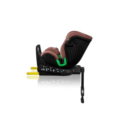 Lionelo - Silla de coche con base giratoria HARMONY i-Tamaño 40-150 cm color ladrillo