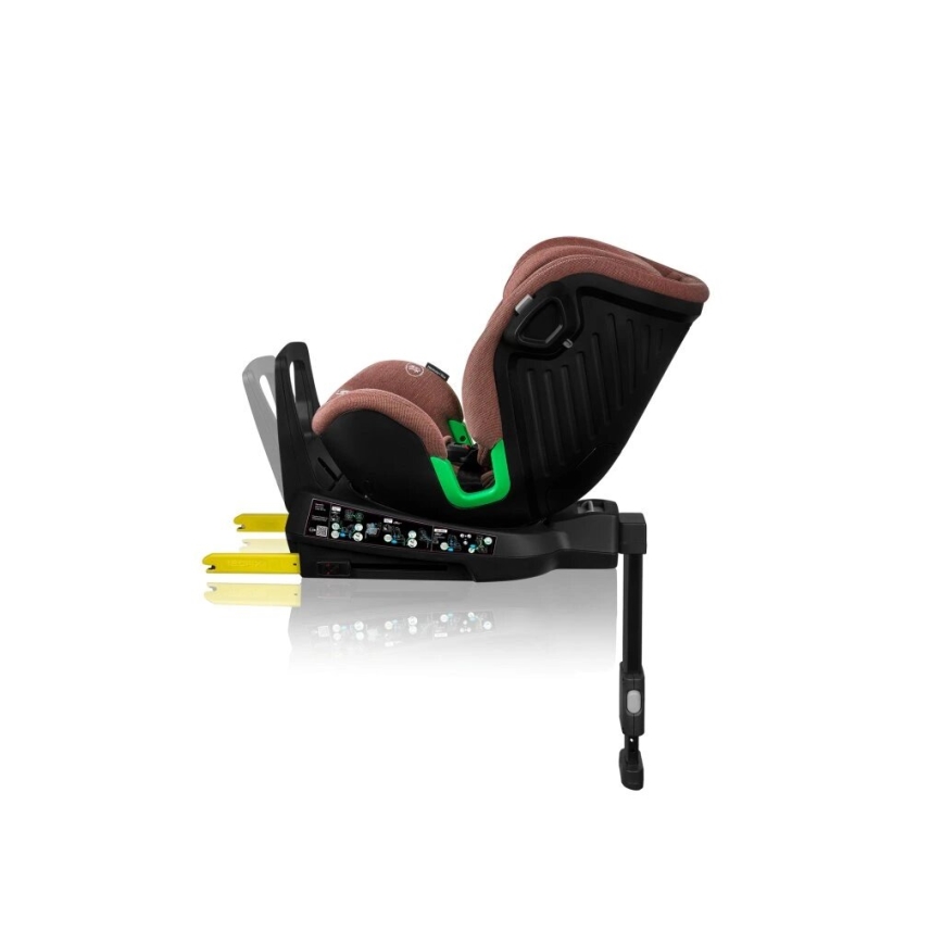 Lionelo - Silla de coche con base giratoria HARMONY i-Tamaño 40-150 cm color ladrillo