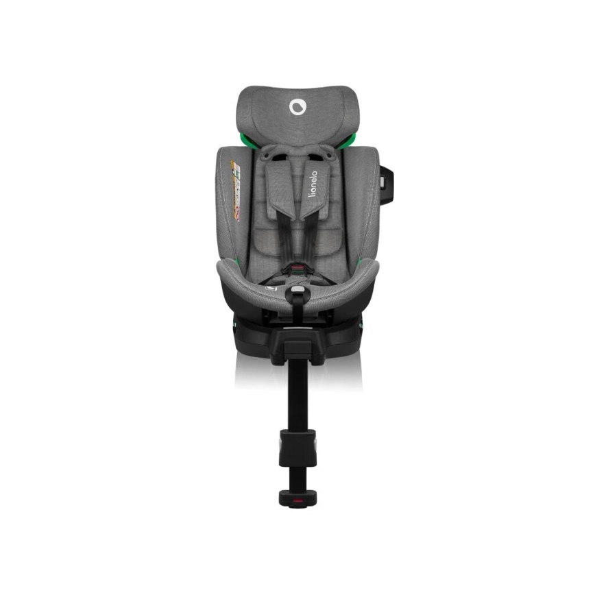 Lionelo - Silla de coche con base giratoria HARMONY i-Tamaño 40-150 cm gris