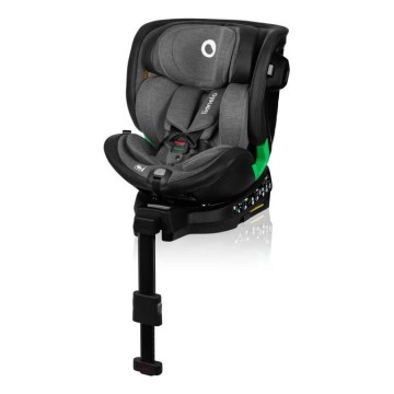 Lionelo - Silla de coche con base giratoria HARMONY i-Tamaño 40-150 cm negro/gris