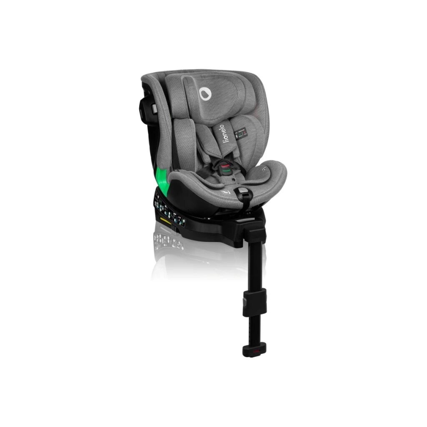 Lionelo - Silla de coche con base giratoria HARMONY i-Tamaño 40-150 cm negro/gris