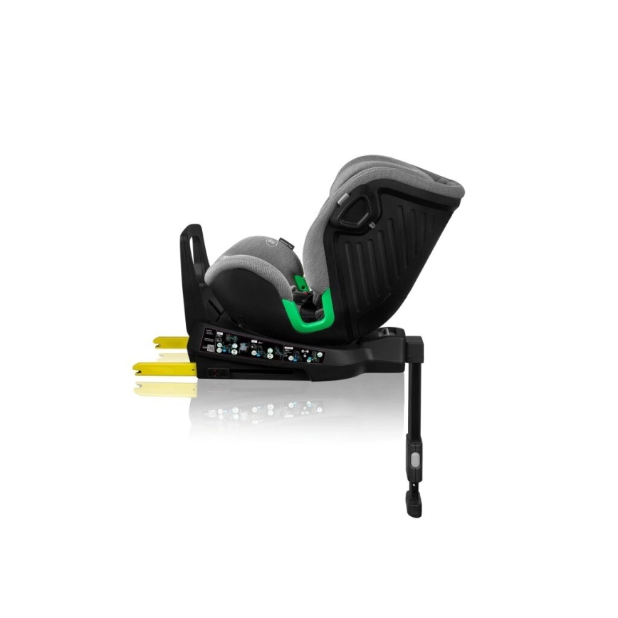 Lionelo - Silla de coche con base giratoria HARMONY i-Tamaño 40-150 cm negro/gris