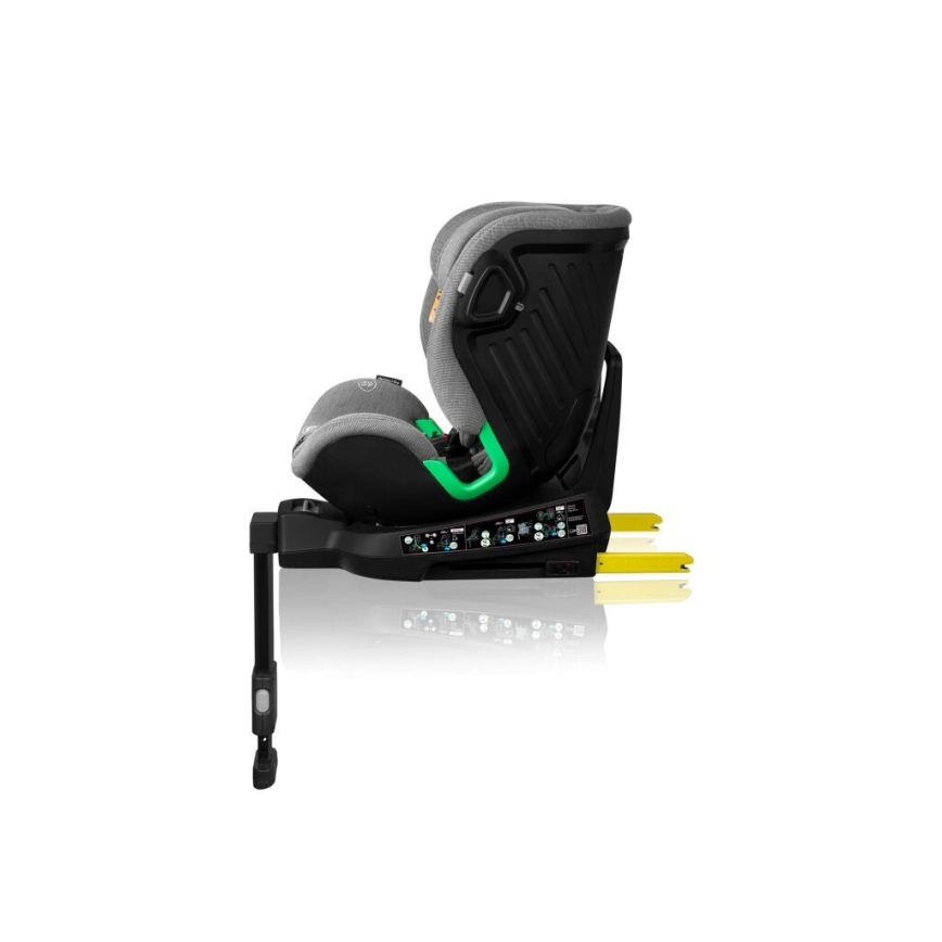 Lionelo - Silla de coche con base giratoria HARMONY i-Tamaño 40-150 cm negro/gris