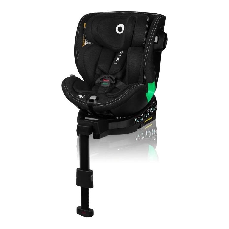 Lionelo - Silla de coche con base giratoria HARMONY i-Tamaño 40-150 cm negro