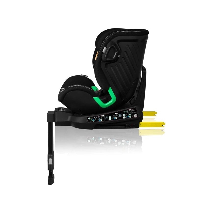 Lionelo - Silla de coche con base giratoria HARMONY i-Tamaño 40-150 cm negro