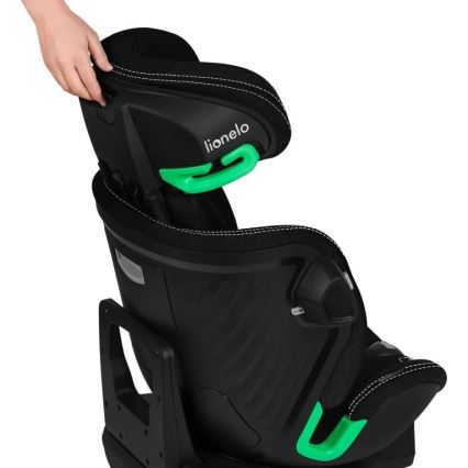 Lionelo - Silla de coche con base giratoria HARMONY i-Tamaño 40-150 cm negro