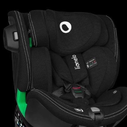 Lionelo - Silla de coche con base giratoria HARMONY i-Tamaño 40-150 cm negro