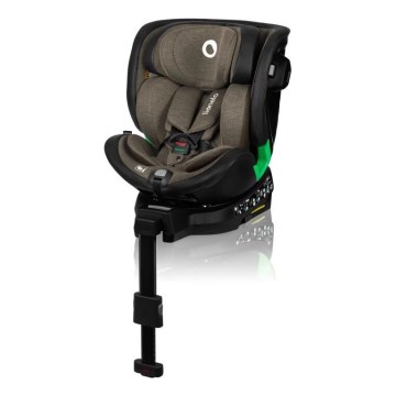 Lionelo - Silla de coche con base giratoria HARMONY i-Tamaño 40-150 cm negro/oliva