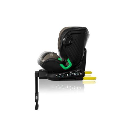 Lionelo - Silla de coche con base giratoria HARMONY i-Tamaño 40-150 cm negro/oliva