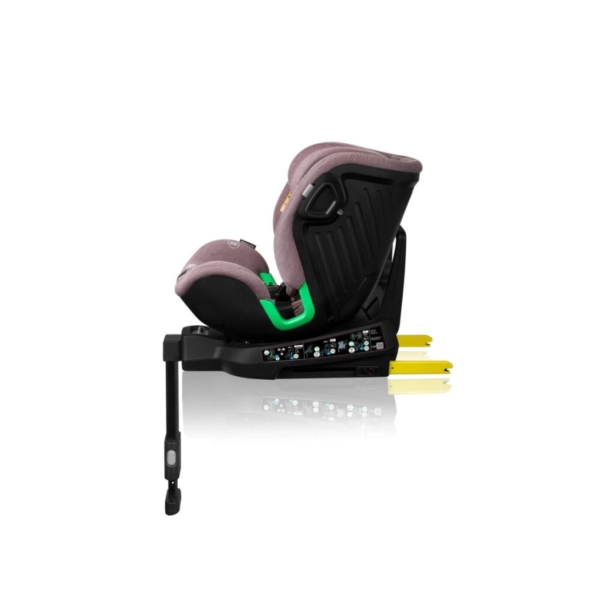 Lionelo - Silla de coche con base giratoria HARMONY i-Tamaño 40-150 cm rosa