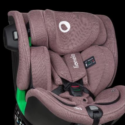 Lionelo - Silla de coche con base giratoria HARMONY i-Tamaño 40-150 cm rosa