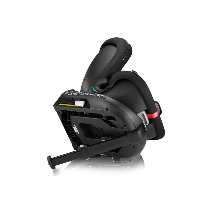 Lionelo - Silla de coche con base giratoria NAVY i-Tamaño 40-150 cm negro/rojo