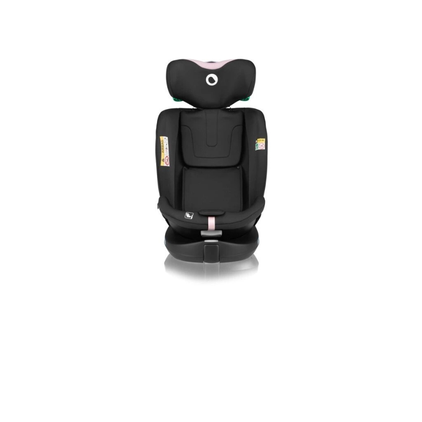 Lionelo - Silla de coche con base giratoria NAVY i-Tamaño 40-150 cm negro/rosa