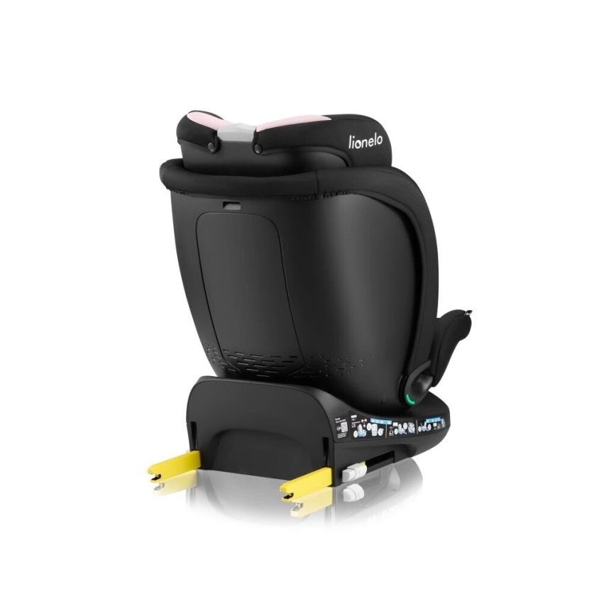 Lionelo - Silla de coche con base giratoria NAVY i-Tamaño 40-150 cm negro/rosa
