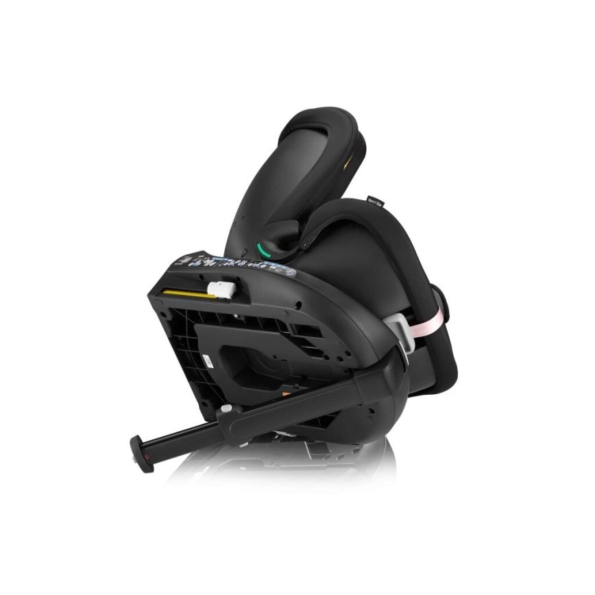 Lionelo - Silla de coche con base giratoria NAVY i-Tamaño 40-150 cm negro/rosa