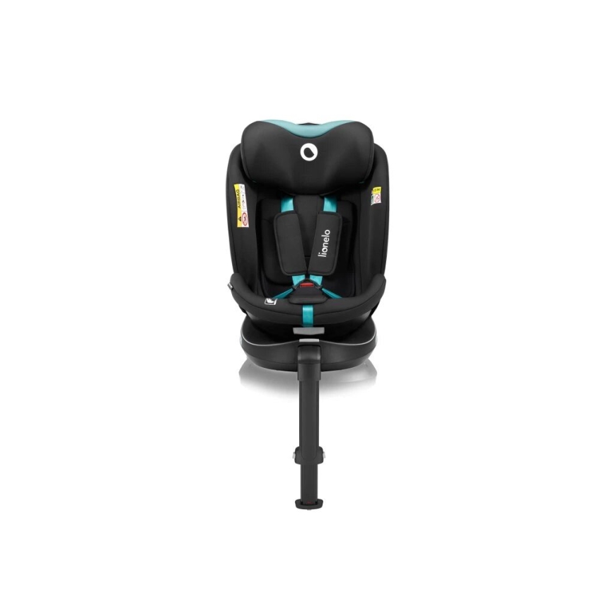 Lionelo - Silla de coche con base giratoria NAVY i-Tamaño 40-150 cm negro/turquesa