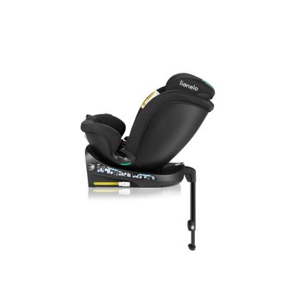 Lionelo - Silla de coche con base giratoria NAVY i-Tamaño 40-150 cm negro/turquesa