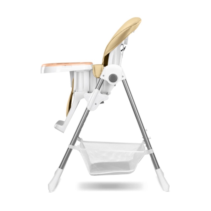 Lionelo - Silla de comedor para niños LINN PLUS blanco/beige