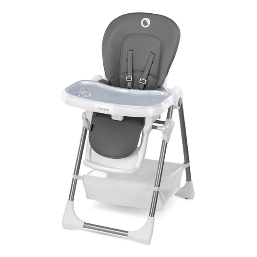 Lionelo - Silla de comedor para niños LINN PLUS blanco/gris