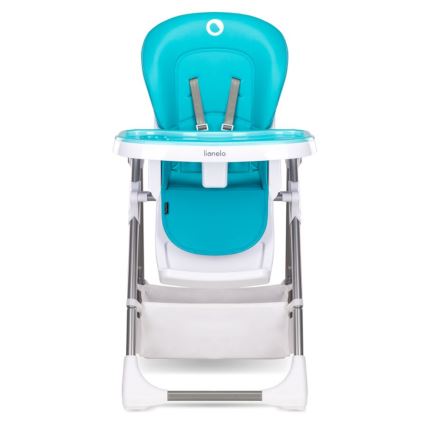 Lionelo - Silla de comedor para niños LINN PLUS blanco/turquesa