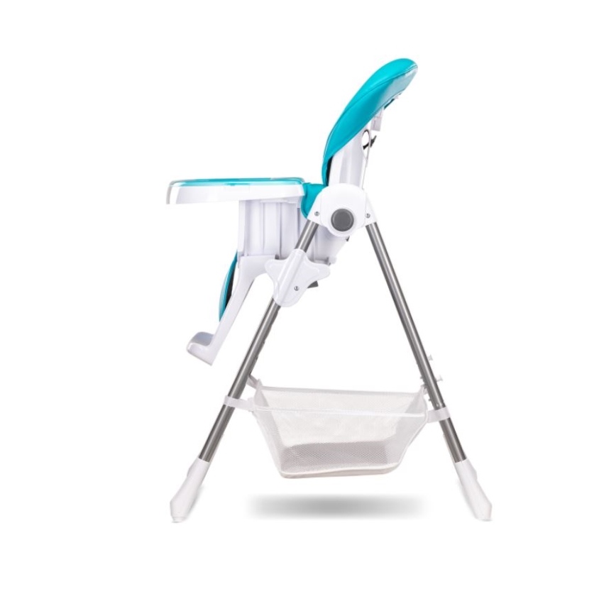 Lionelo - Silla de comedor para niños LINN PLUS blanco/turquesa