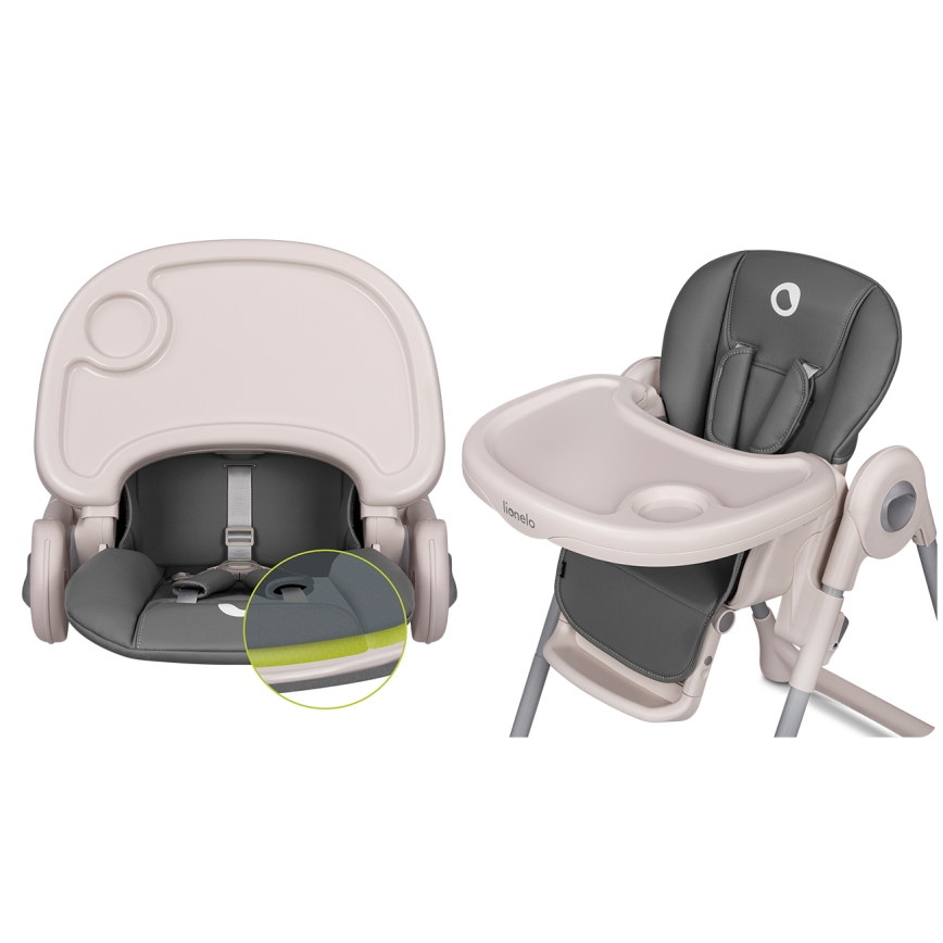 Lionelo - Silla de comedor para niños ZANNA gris
