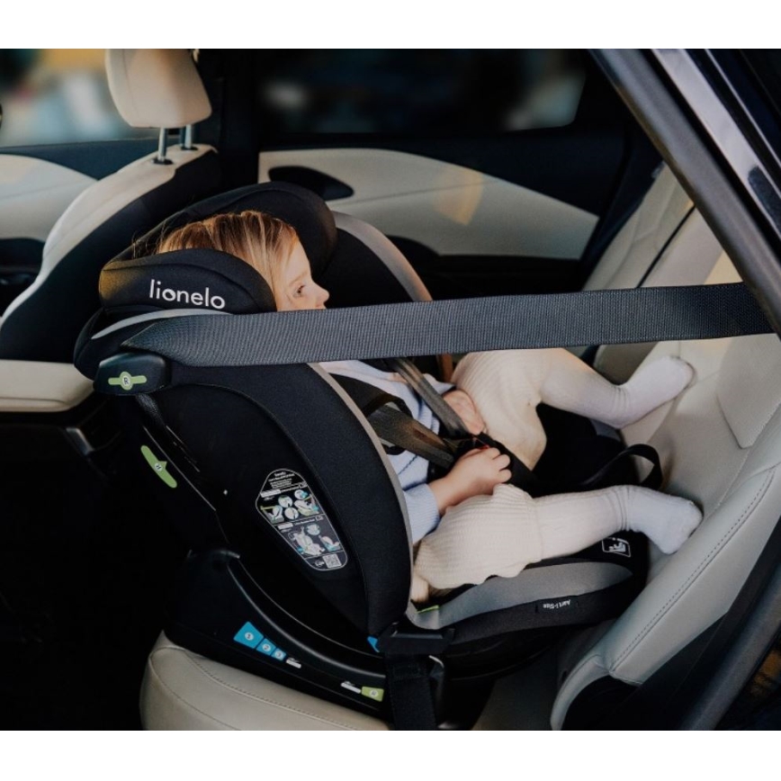 Lionelo - Silla para coche AART i-Tamaño 40-150 cm negro/gris
