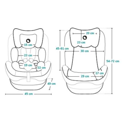Lionelo - Silla para coche AART i-Tamaño 40-150 cm negro/gris