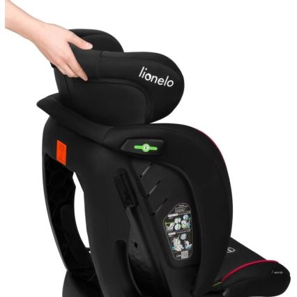Lionelo - Silla para coche AART i-Tamaño 40-150 cm negro/rojo
