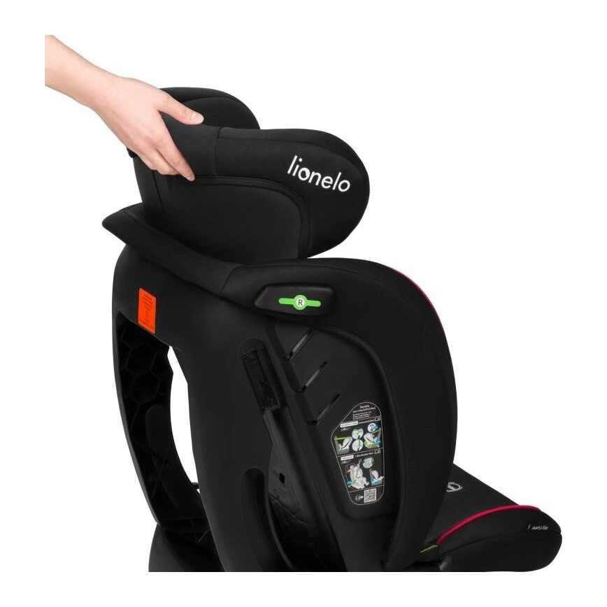 Lionelo - Silla para coche AART i-Tamaño 40-150 cm negro/rojo