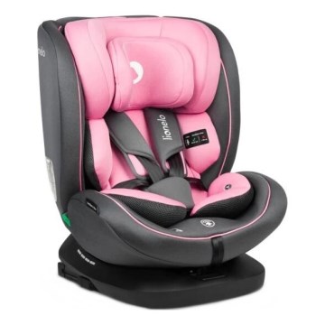 Lionelo - Silla para coche BASTIAAN i-Tamaño 40-150 cm gris/rosa