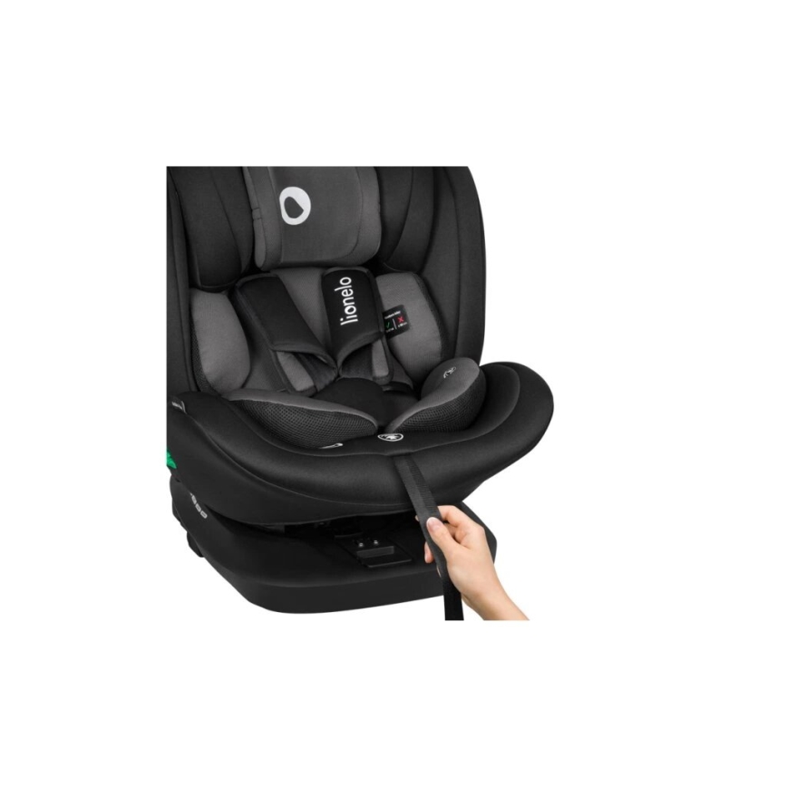 Lionelo - Silla para coche BASTIAAN i-Tamaño 40-150 cm negro/gris