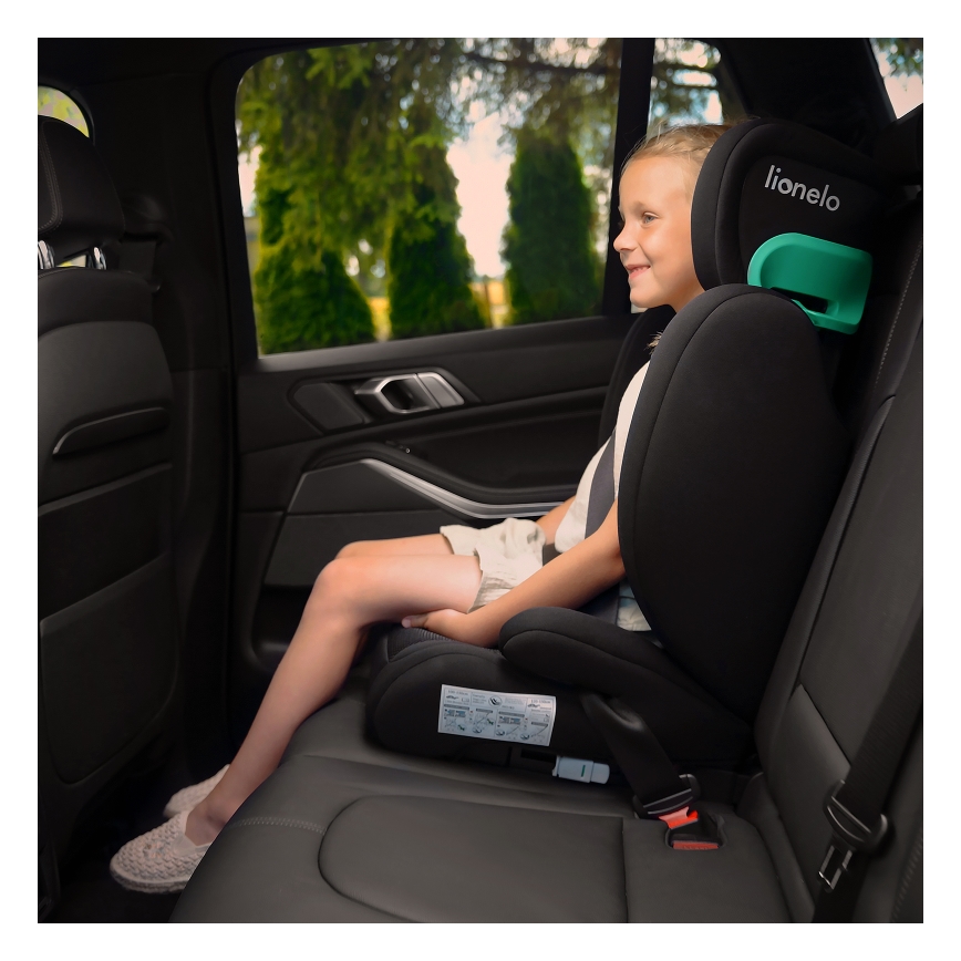 Lionelo - Silla para coche HUGO i-Tamaño 100-150 cm negro/gris