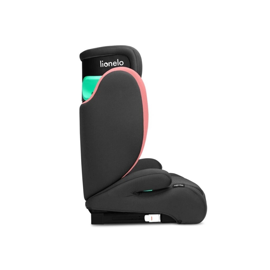 Lionelo - Silla para coche HUGO i-Tamaño 100-150 cm negro/rosa