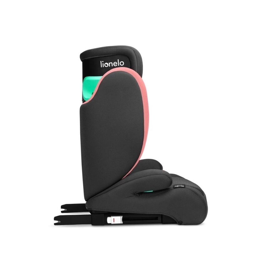 Lionelo - Silla para coche HUGO i-Tamaño 100-150 cm negro/rosa