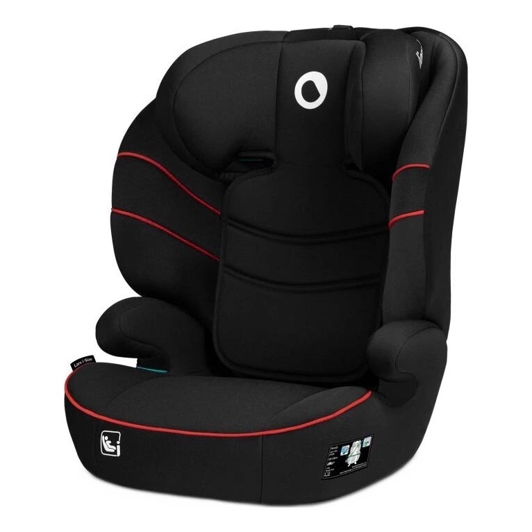 Lionelo - Silla para coche LARS i-Tamaño 100-150 cm negro/rojo