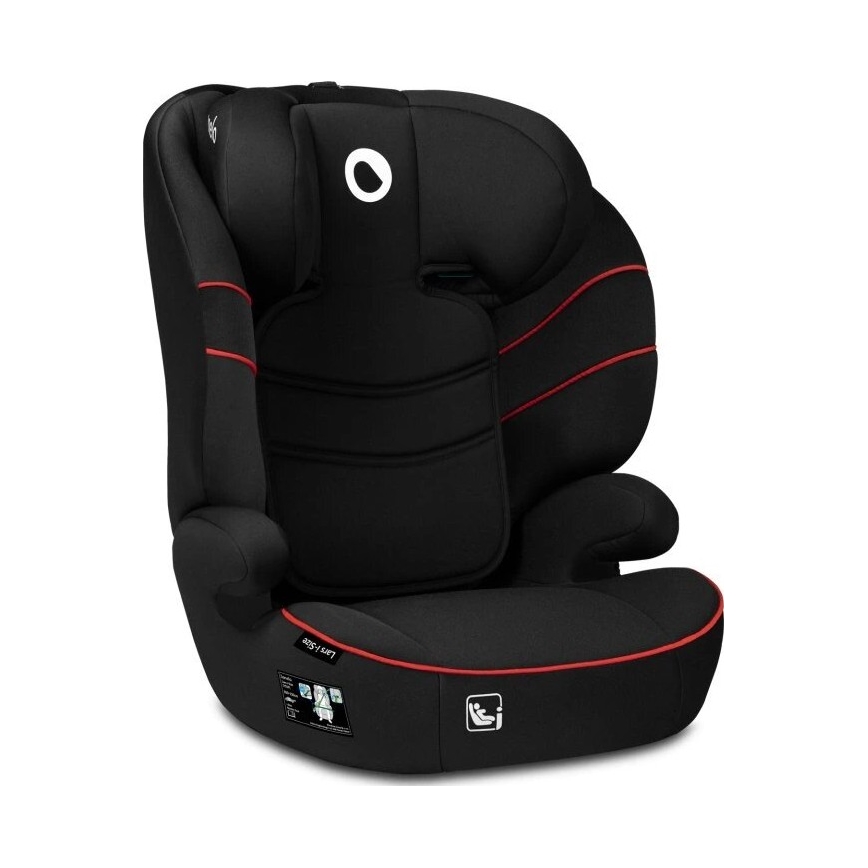 Lionelo - Silla para coche LARS i-Tamaño 100-150 cm negro/rojo
