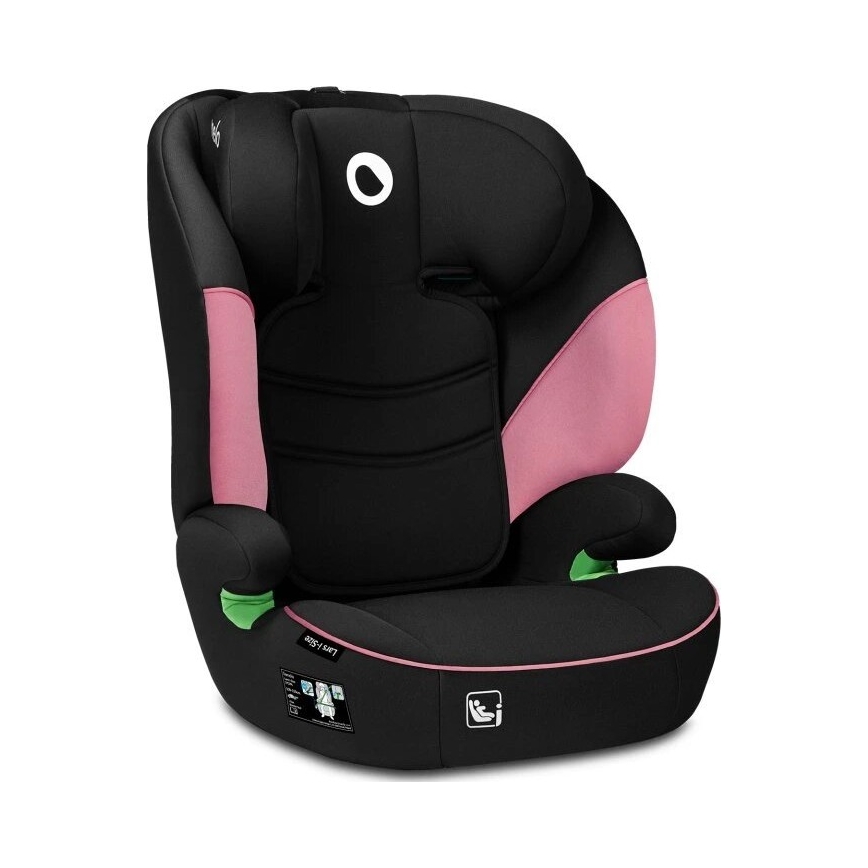 Lionelo - Silla para coche LARS i-Tamaño 100-150 cm negro/rosa