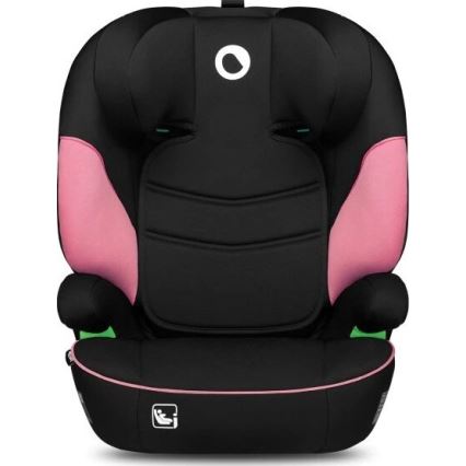 Lionelo - Silla para coche LARS i-Tamaño 100-150 cm negro/rosa