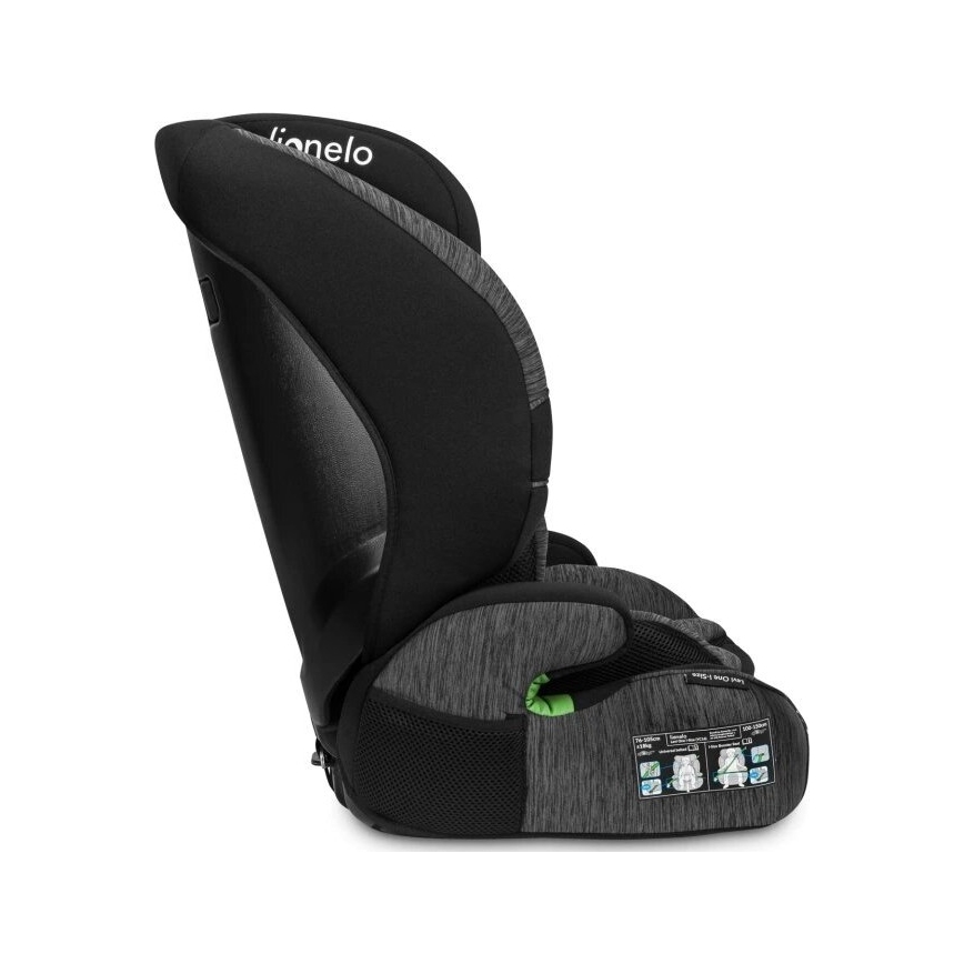 Lionelo - Silla para coche LEVI ONE i-Tamaño 76-150 cm negro/gris