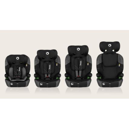 Lionelo - Silla para coche LEVI ONE i-Tamaño 76-150 cm negro/gris