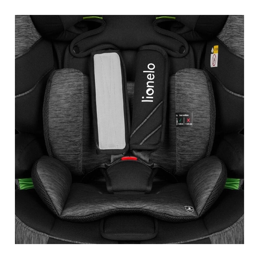 Lionelo - Silla para coche LEVI ONE i-Tamaño 76-150 cm negro