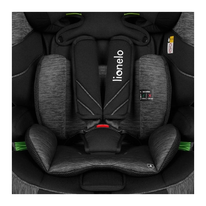 Lionelo - Silla para coche LEVI ONE i-Tamaño 76-150 cm negro